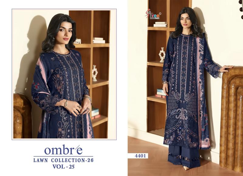 Shree fab ombre lawn collection vol-25 ladies salwar suits wholesale market